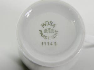 N.V. Porselein- en Tegelfabriek Mosa - 6 Mosa kop en schotel kopen? Bied vanaf 1!