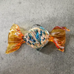 Seguso - Murano Goud & Aventurine Glas Snoepjes (8) - Bonbons - Sweets - Kunst - Venetië kopen? Bied vanaf 90!