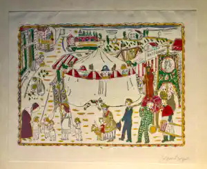 Edgard Tytgat - gekleurde houtsnede "La procession" - gesigneerd verkauft für € 431!