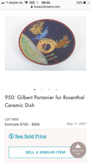 Rosenthal - Gilbert Portanier gesigneerd kopen? Bied vanaf 85!