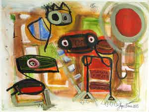 Jasper Banen - Gemengde techniek , ingelijst , “Zonder titel” – 2005 vendu pour 100€ !