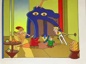 René van Asselt - Zeefdruk , Surrealistische voorstelling - 91 x 64 cm kopen? Bied vanaf 70!