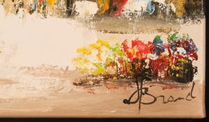 Henry Brand - Olieverf op doek, Terrasjes - Ingelijst kopen? Bied vanaf 1!