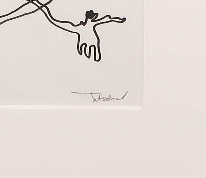 Henri Titselaar - Inkttekening, Abstracte compositie + boek - Ingelijst kopen? Bied vanaf 40!