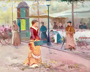 Juan Soler - 1951 - Spanje. Schildert in een impressionistis verkauft für € 255!