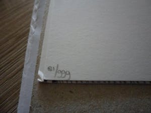 Marry Teeuwen-de Jong - Wit vierkant, diagonaal gedeeld - Gesigneerde zeefdruk kopen? Bied vanaf 10!