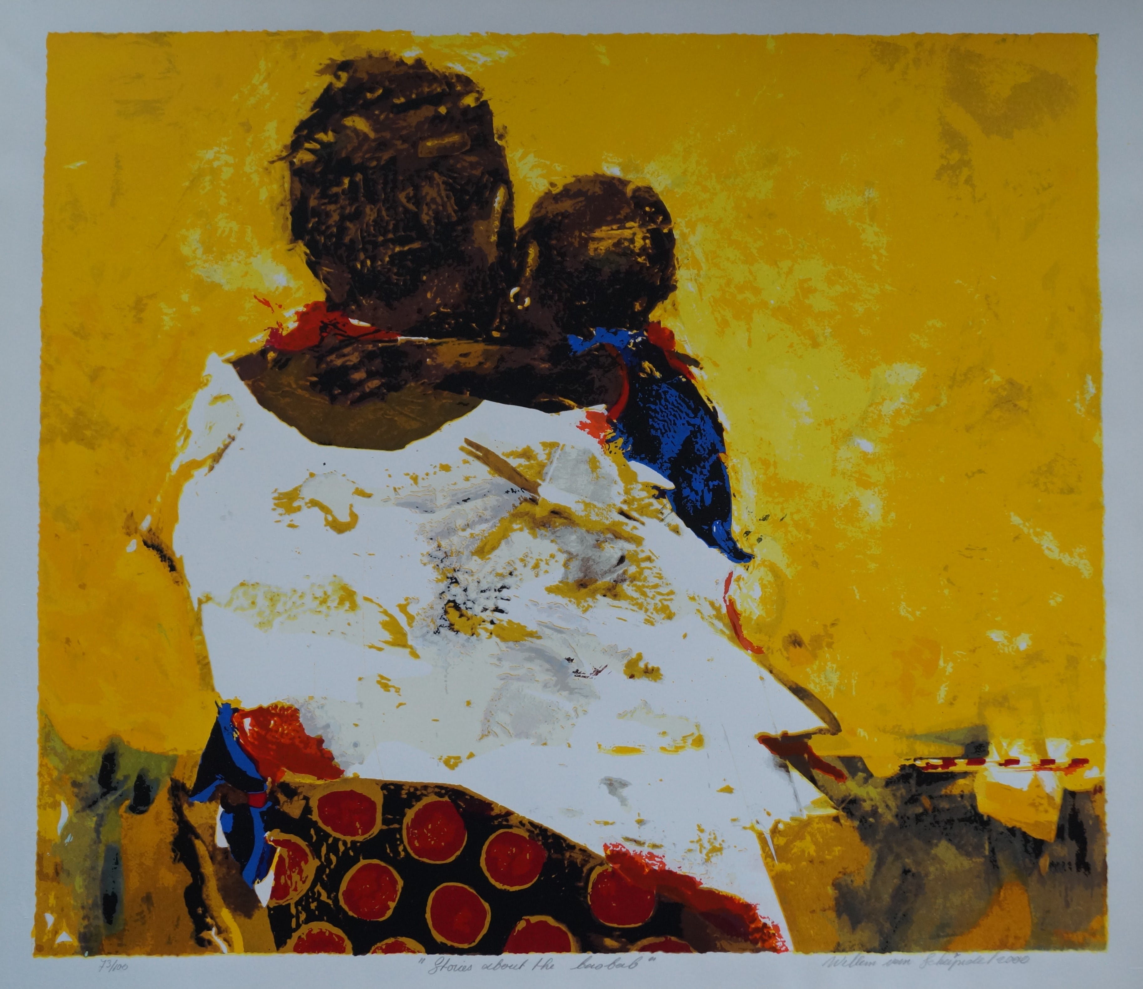 Willem van Scheijndel - Stories about the baobab - grote zeefdruk kopen? Bied vanaf 80!