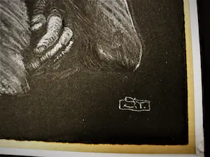 Niet of onleesbaar gesigneerd - Groot & Intrigerend Pastel portret halfnaakte jongen - in dure lijst! kopen? Bied vanaf 1!