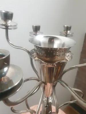 Borek Sipek - Verzilverde kandelaar - "Simon" - Driade - 48 hoog 40 breed kopen? Bied vanaf 650!