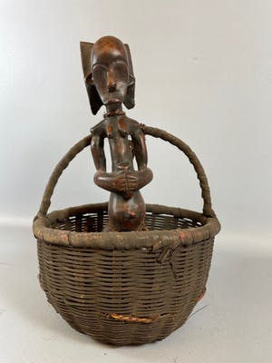 Fang - African Fang beeldje in mand - Gabon. kopen? Bied vanaf 45!