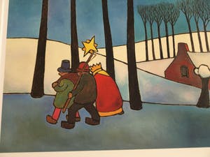 Toon Tieland - Handgesigneerde prent , “Wintergezicht” - ingelijst – ca 1990 kopen? Bied vanaf 10!