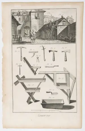 Benoît Louis Prévost - Lot van zes gravures over bouwen kopen? Bied vanaf 1!