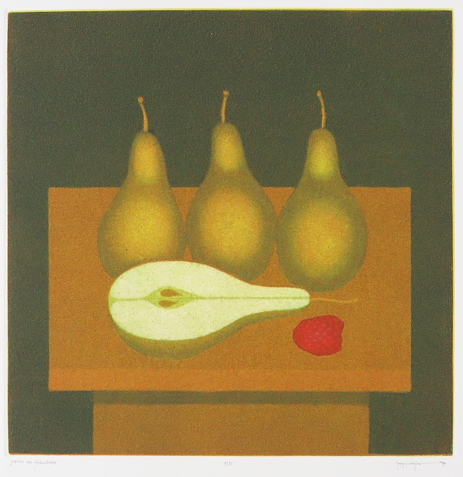 Joop Vegter - Mezzotint, Peren en framboos kopen? Bied vanaf 60!