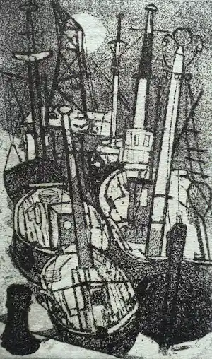 Jos van den Berg - Port-Vendres, ets verkauft für € 50!