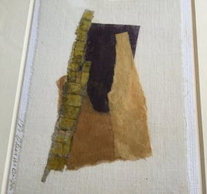 Merapi Obermayer - Collage van papier op linnen - ingelijst kopen? Bied vanaf 65!