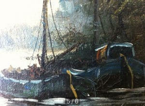 Niet of onleesbaar gesigneerd - Boten bij schemering kopen? Bied vanaf 10!