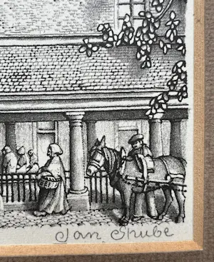 Jan Strube - Litho | 'Oud Breda Vismarkt' kopen? Bied vanaf 50!