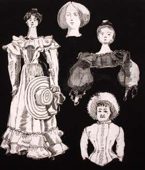 Herman Berserik - Ets: "Poppen" - 1970 verkocht voor € 65!