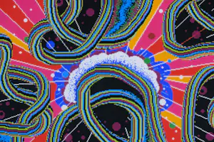 Shinkichi Tajiri - Zeefdruk op papier, THE BIG BANG - Ingelijst kopen? Bied vanaf 150!