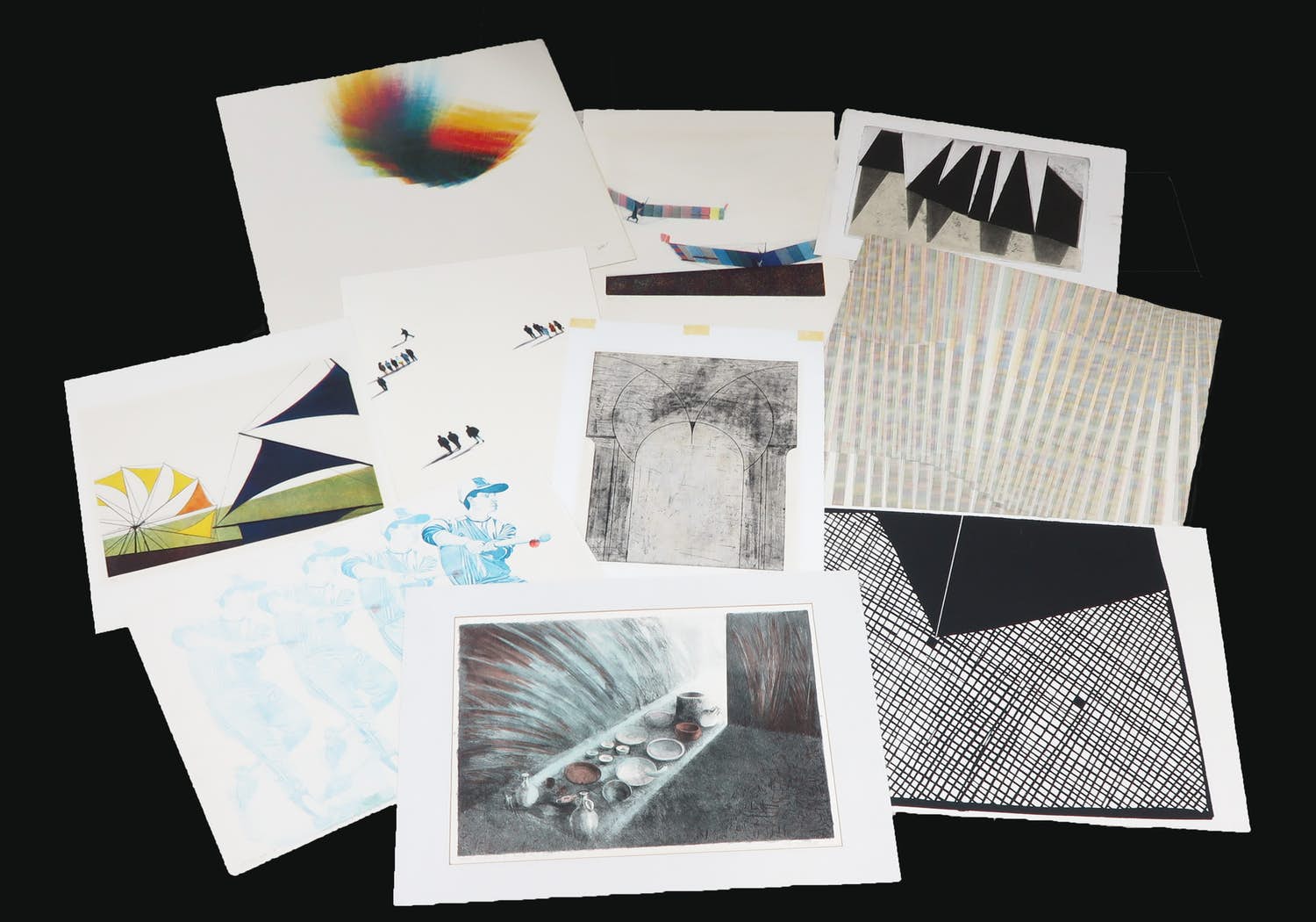 Walter Kerkhofs - en andere - Lot van 10 werken op papier kopen? Bied vanaf 1!