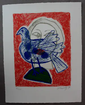 Corneille - Zeefdruk: Een blik op de vogel - 1998 kopen? Bied vanaf 175!