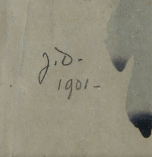 Niet of onleesbaar gesigneerd - Penseel (Inkt), Portret van een meisje - Ingelijst kopen? Bied vanaf 1!