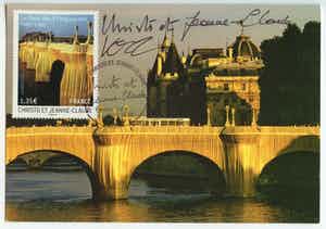 Christo - & Jeanne-Claude - Pont Neuf Wrapped Paris Unikat verkocht voor € 199!