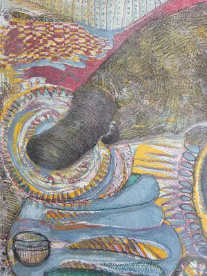 Peter Gentenaar - Vogelbekdier. Fantasielandschap. kopen? Bied vanaf 20!