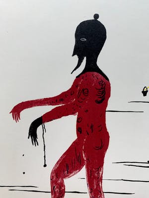 Henk Visch - kleurenlitho - zonder titel - 1994 (Incl passe-partout) kopen? Bied vanaf 125!