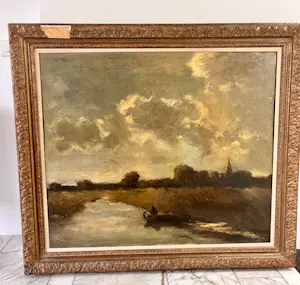 Buy Evert Pieters - Hollands landschap met water? Bid from 650!