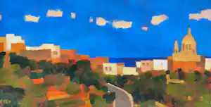 Willem Visser - Gezicht op Żebbuġ (Gozo / Malta) verkocht voor € 50!