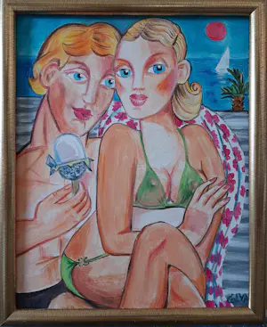 Elva Polyakova - Lovers aan zee kopen? Bied vanaf 50!