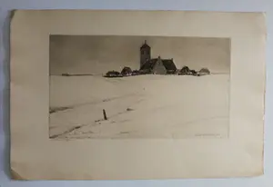Willem Witjens - Winterlandschap. kopen? Bied vanaf 55!