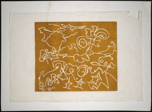 Wim Izaks - Houtsnede op Japans papier, Vrede (Groot) kopen? Bied vanaf 1!