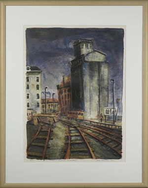 Jeroen Hermkens - Litho, Amsterdam Westerdoksdijk - Ingelijst kopen? Bied vanaf 50!