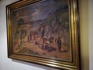 Buy Piet Landkroon - Boeren paard en wagen op landweg? Bid from 50!