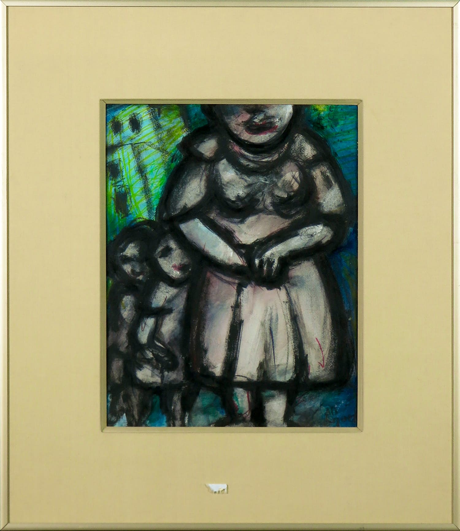 Engelbert L'Hoëst - Gouache, Personage - Ingelijst verkocht voor € 1!