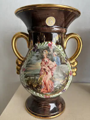 Faience Hubert Bequet - Sierlijke vaas kaufen? Bieten Sie von 50!