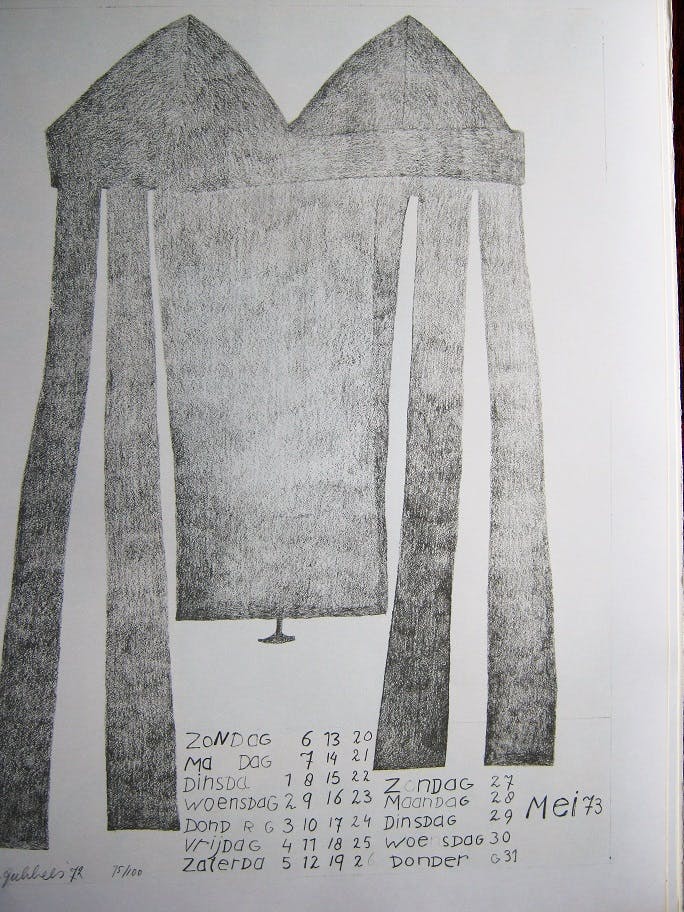 Klaas Gubbels - aparte tafel verkocht voor € 61!