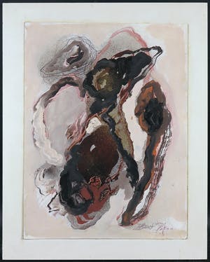 Bert Braam - Acryl op karton, Abstracte compositie (met ophangsysteem) kopen? Bied vanaf 1!