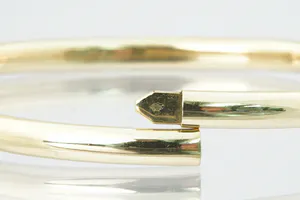 Aparte 14krt geel-gouden "vierkante" unisex "slaven" armband - gekeurd kopen? Bied vanaf 130!