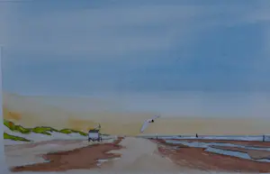 Franklin Meijer - Terschelling - 4 x aquarelstudies kaufen? Bieten Sie von 49!