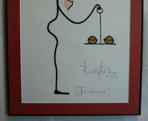 Berthold Spies - Gemengde techniek , Justitia – Lijst, 74½ x 59½ cm - 2007 kopen? Bied vanaf 100!