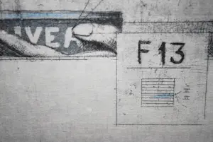 Rolf Weijburg - Detail in Italië (Milaan) -ets 1/10 en fotocollage -zeer vroeg werk (1980) kopen? Bied vanaf 100!