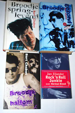 Herman Brood - Bisz: het dossier Herman Brood (1979) & 'Brood is alive!' en extra 4 boeken kopen? Bied vanaf 75!