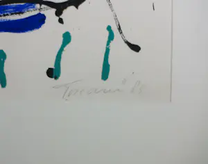 Bep Toscani - Acryl op papier, Zonder titel - Ingelijst kopen? Bied vanaf 60!