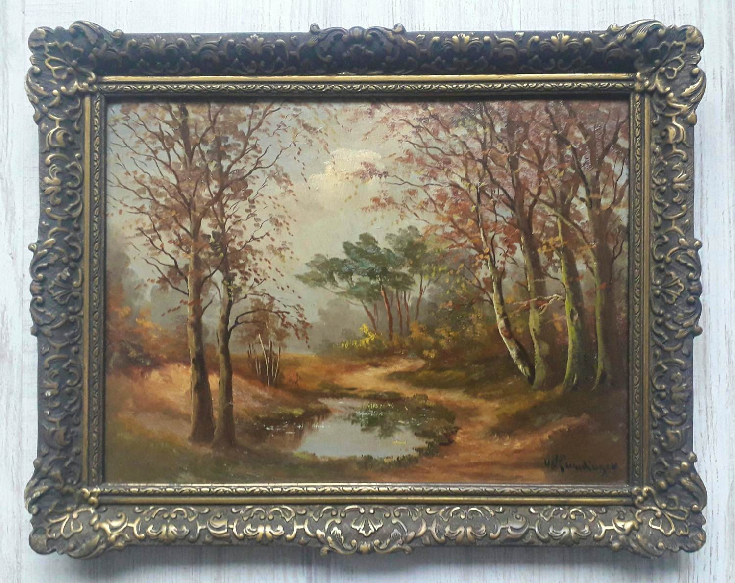 Jan van Vlaardingen - Landschap met bomen en vijvertje kopen? Bied vanaf 39!