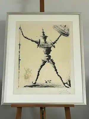 Salvador Dali - Don Quixote de la Mancha - 1957 verkocht voor € 1145!