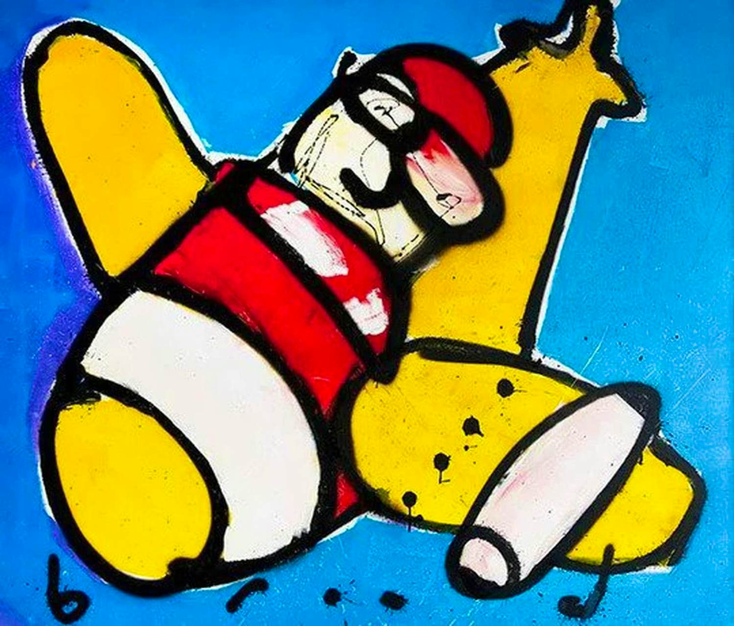 Herman Brood - Kleurengiclee op canvas RED BARON kopen? Bied vanaf 69!