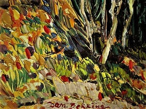 Daniel Wilhelm Bekking - Pasteus & Expressionistisch olieverf "Populieren bij Vers - Frankrijk" kopen? Bied vanaf 30!